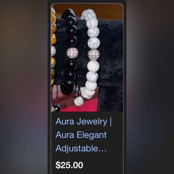 Aura Natural Stone Beaded Bracelet some with Swarovski Crystal - NWOT - Picture 15 of 16